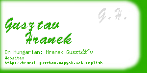 gusztav hranek business card